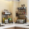 Multi-Layer Black Stainless Seasoning Rack